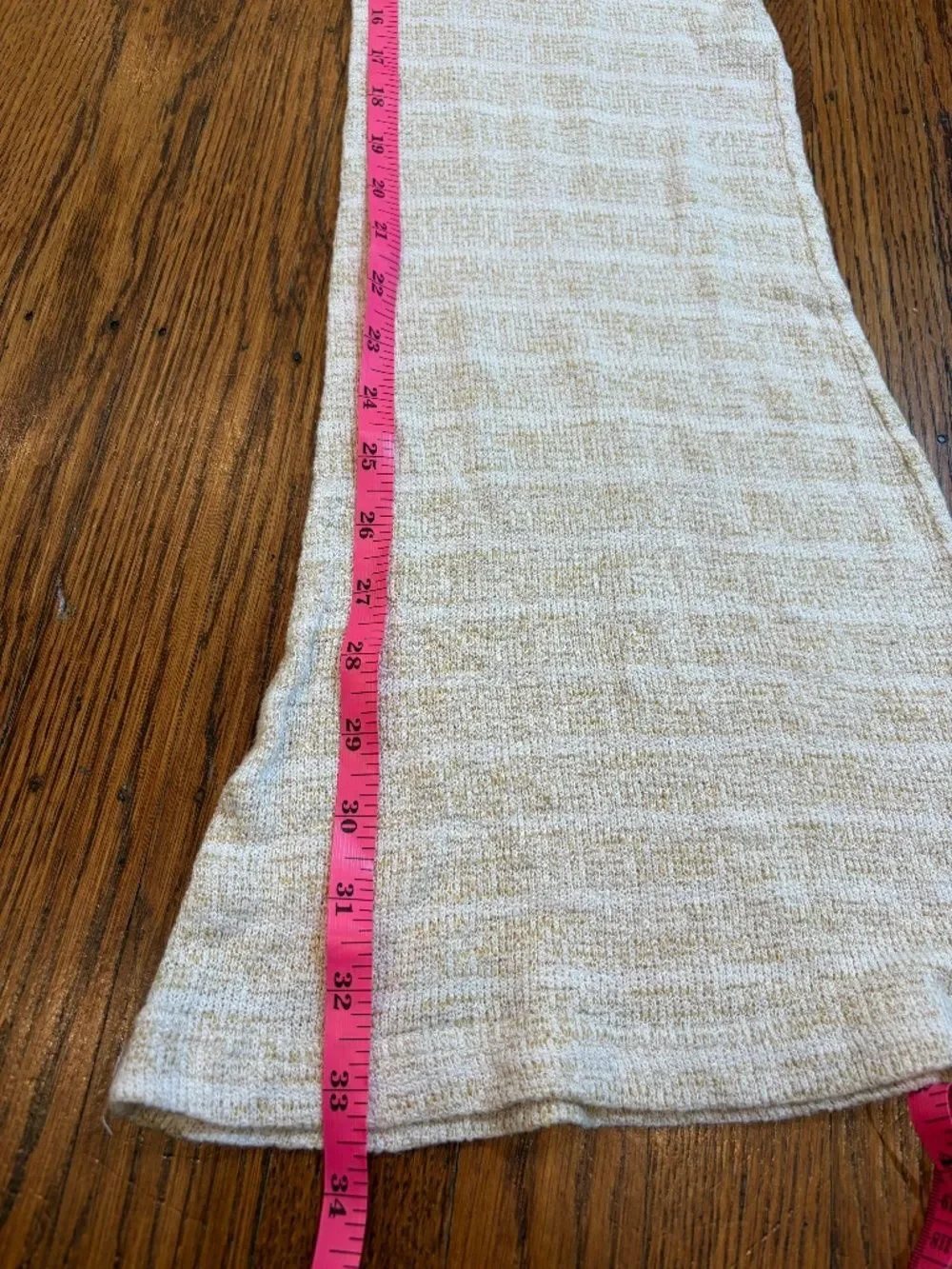 L*Space‎ Carmen Hacci Knit Pants Sz L | Cream Tan | Boho Luxe Beach Cover Up